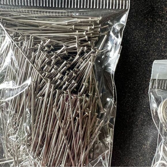 Assorted Silver Tones & Brass Jewelry Supplies bundle of 9 - Picture 7 of 10